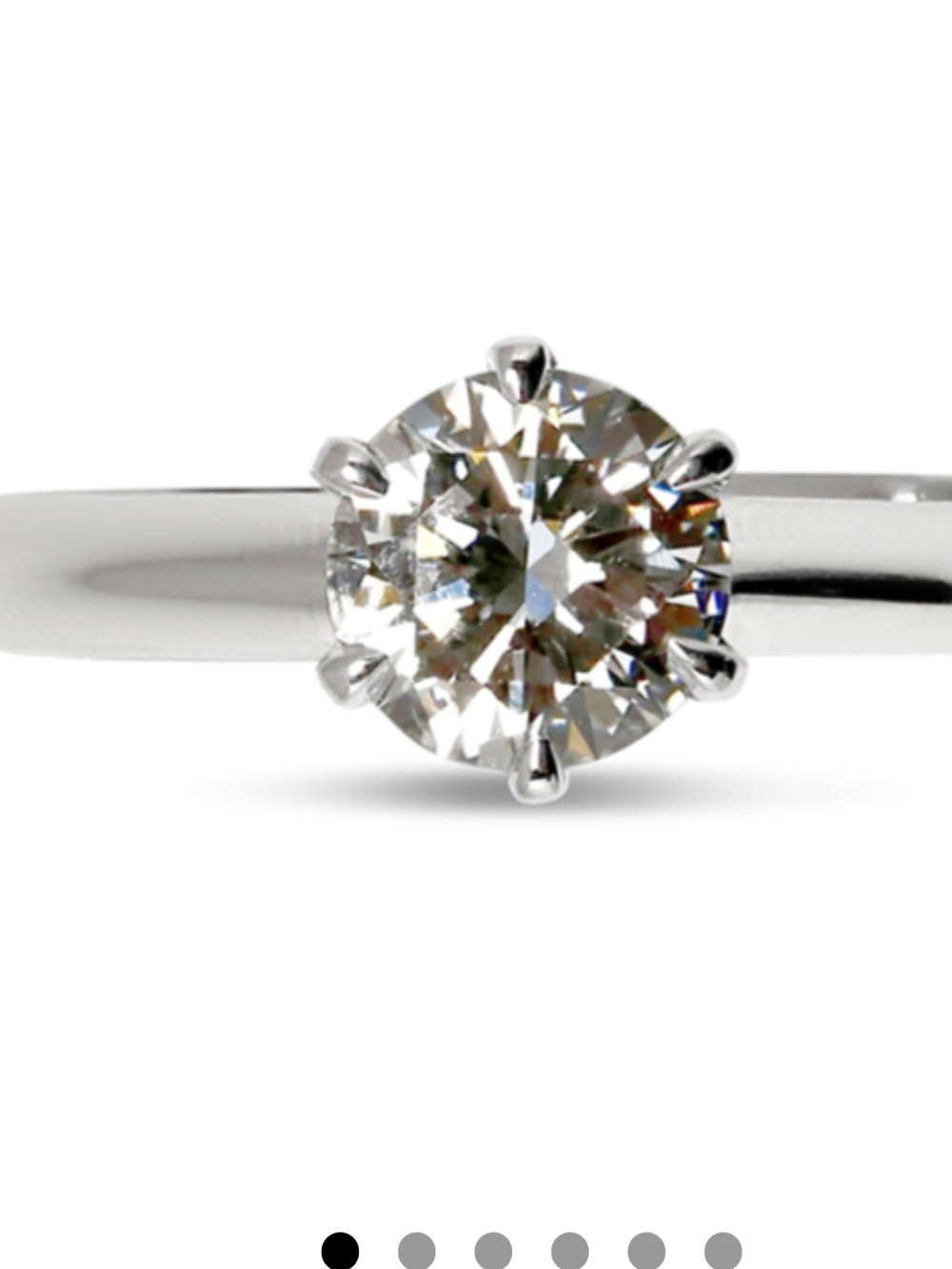 Vintage Classic Solitaire Round Cut Diamond Engagement Ring - White 14k Gold